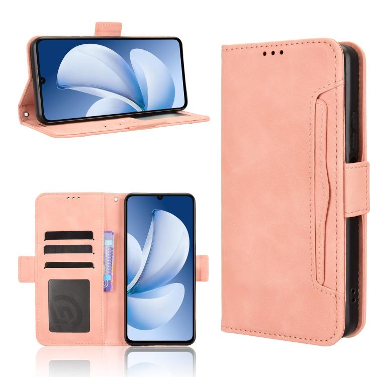 Skin Feel Calf Texture Card Slots Leather Phone Case, For Realme 16T 5G, For Realme C100i 4G / C100x 4G, For Realme C100 4G, For Realme C83 5G / P4 Lite 5G, For Realme P4 Power 5G, For Realme Note 80 4G, For Realme 16 5G, For Realme 16 Pro+ 5G         ...
