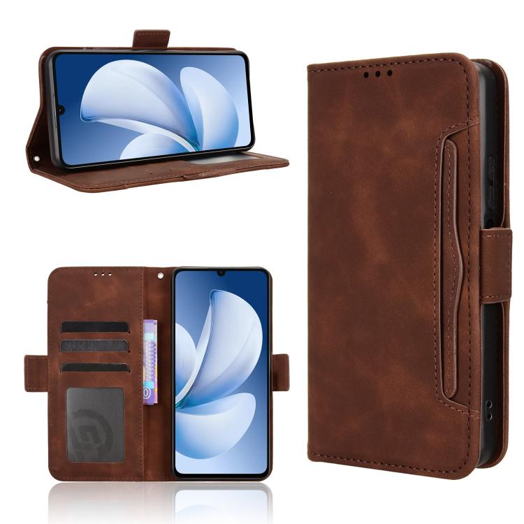 Skin Feel Calf Texture Card Slots Leather Phone Case, For Realme 16T 5G, For Realme C100i 4G / C100x 4G, For Realme C100 4G, For Realme C83 5G / P4 Lite 5G, For Realme P4 Power 5G, For Realme Note 80 4G, For Realme 16 5G, For Realme 16 Pro+ 5G         ...