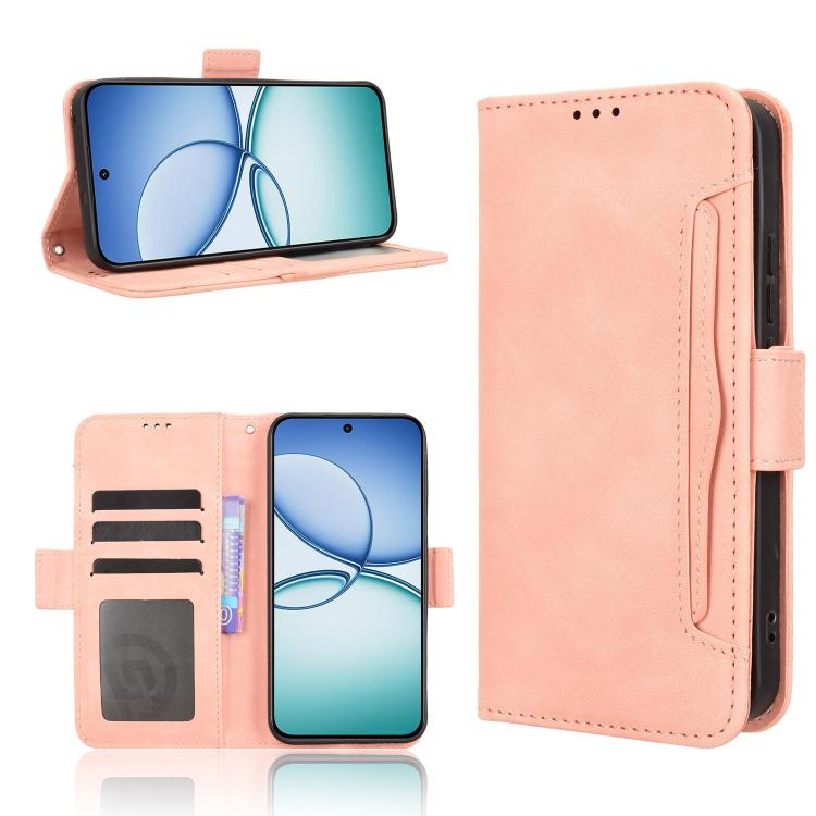 Skin Feel Calf Texture Card Slots Leather Phone Case, For Realme 16T 5G, For Realme C100i 4G / C100x 4G, For Realme C100 4G, For Realme C83 5G / P4 Lite 5G, For Realme P4 Power 5G, For Realme Note 80 4G, For Realme 16 5G, For Realme 16 Pro+ 5G         ...