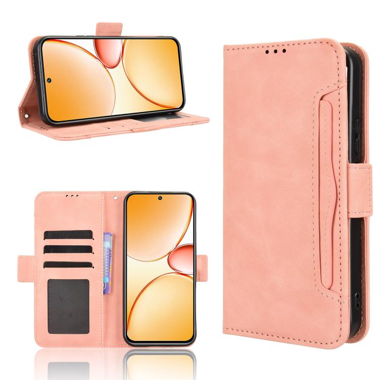 Skin Feel Calf Texture Card Slots Leather Phone Case, For Realme 16T 5G, For Realme C100i 4G / C100x 4G, For Realme C100 4G, For Realme C83 5G / P4 Lite 5G, For Realme P4 Power 5G, For Realme Note 80 4G, For Realme 16 5G, For Realme 16 Pro+ 5G         ...