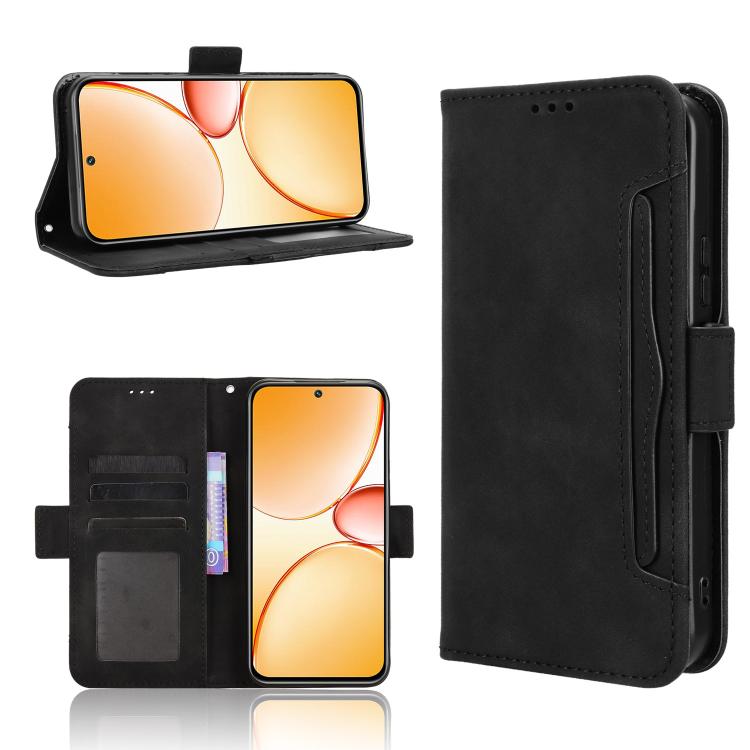 Skin Feel Calf Texture Card Slots Leather Phone Case, For Realme 16T 5G, For Realme C100i 4G / C100x 4G, For Realme C100 4G, For Realme C83 5G / P4 Lite 5G, For Realme P4 Power 5G, For Realme Note 80 4G, For Realme 16 5G, For Realme 16 Pro+ 5G         ...