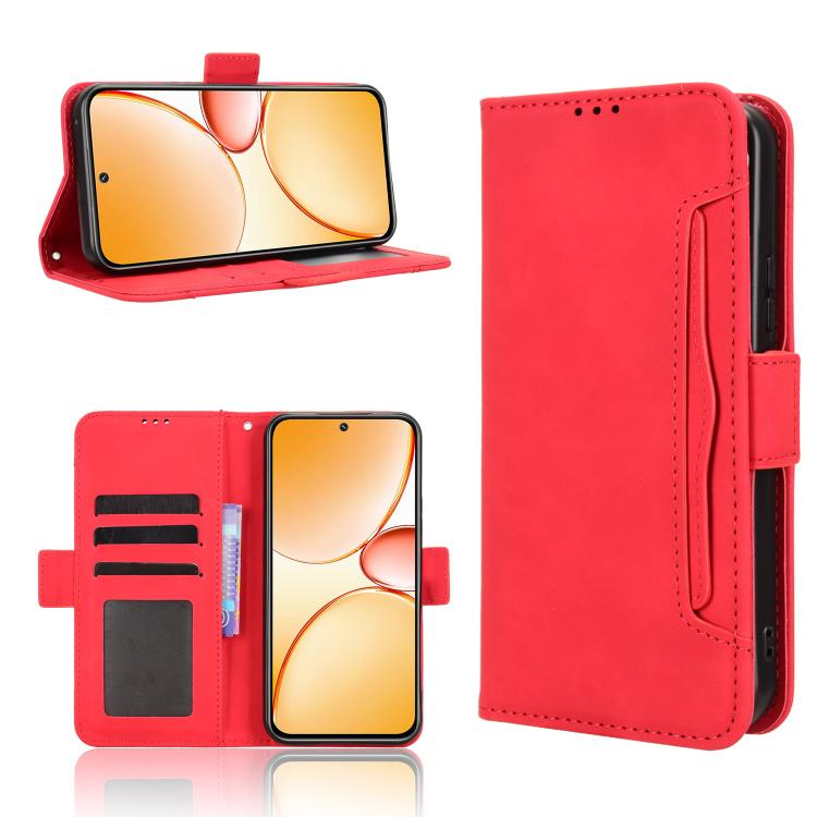 Skin Feel Calf Texture Card Slots Leather Phone Case, For Realme 16T 5G, For Realme C100i 4G / C100x 4G, For Realme C100 4G, For Realme C83 5G / P4 Lite 5G, For Realme P4 Power 5G, For Realme Note 80 4G, For Realme 16 5G, For Realme 16 Pro+ 5G         ...