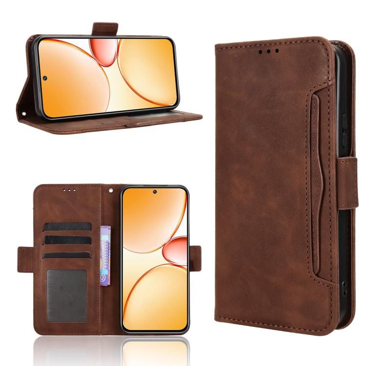 Skin Feel Calf Texture Card Slots Leather Phone Case, For Realme 16T 5G, For Realme C100i 4G / C100x 4G, For Realme C100 4G, For Realme C83 5G / P4 Lite 5G, For Realme P4 Power 5G, For Realme Note 80 4G, For Realme 16 5G, For Realme 16 Pro+ 5G         ...