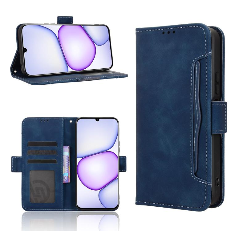 Skin Feel Calf Texture Card Slots Leather Phone Case, For Realme 16T 5G, For Realme C100i 4G / C100x 4G, For Realme C100 4G, For Realme C83 5G / P4 Lite 5G, For Realme P4 Power 5G, For Realme Note 80 4G, For Realme 16 5G, For Realme 16 Pro+ 5G         ...