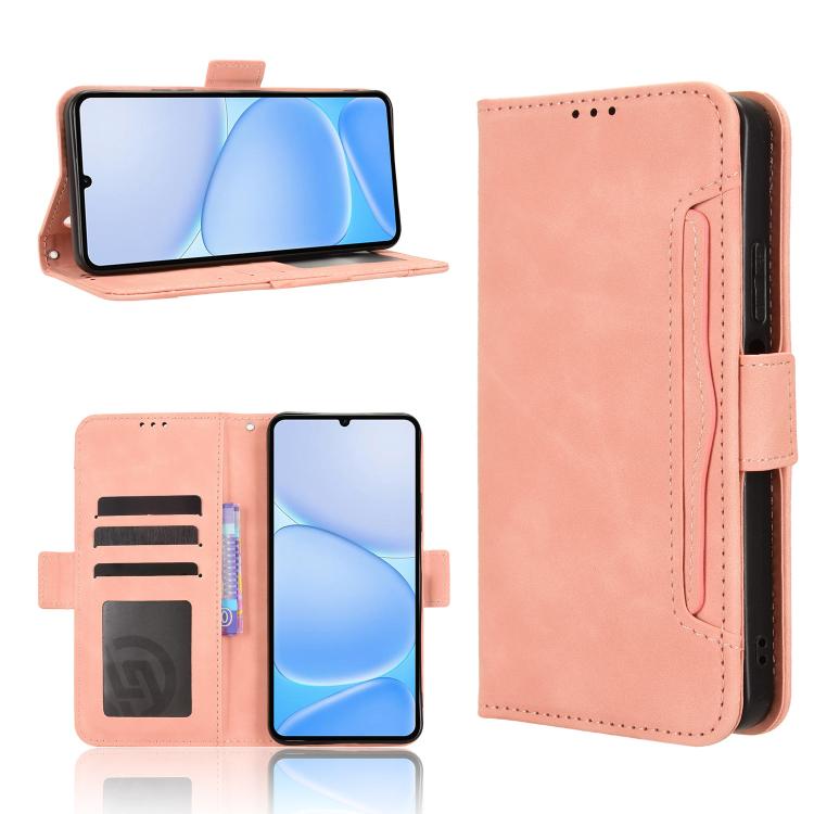 Skin Feel Calf Texture Card Slots Leather Phone Case, For Realme 16T 5G, For Realme C100i 4G / C100x 4G, For Realme C100 4G, For Realme C83 5G / P4 Lite 5G, For Realme P4 Power 5G, For Realme Note 80 4G, For Realme 16 5G, For Realme 16 Pro+ 5G         ...