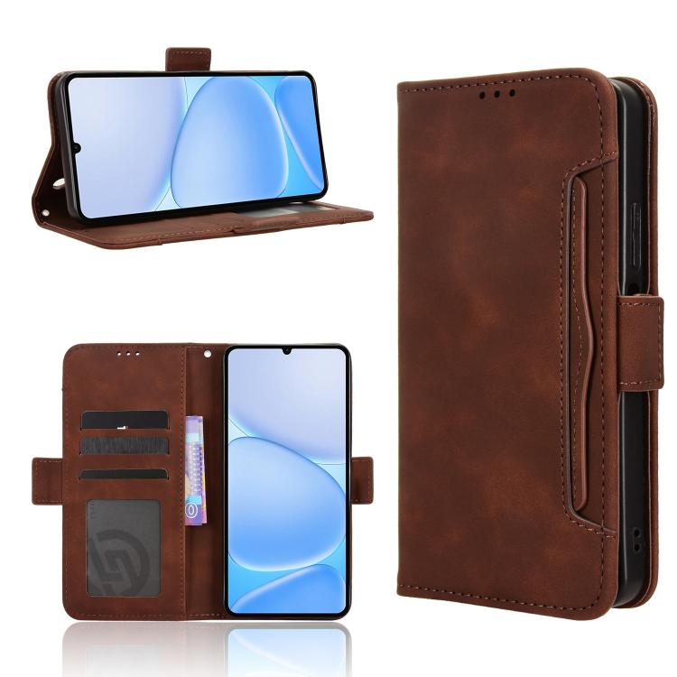 Skin Feel Calf Texture Card Slots Leather Phone Case, For Realme 16T 5G, For Realme C100i 4G / C100x 4G, For Realme C100 4G, For Realme C83 5G / P4 Lite 5G, For Realme P4 Power 5G, For Realme Note 80 4G, For Realme 16 5G, For Realme 16 Pro+ 5G         ...