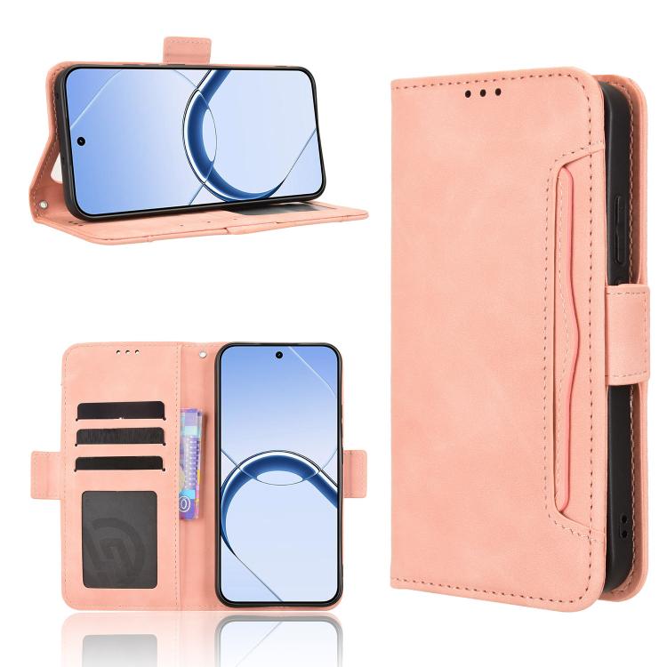 Skin Feel Calf Texture Card Slots Leather Phone Case, For Realme 16T 5G, For Realme C100i 4G / C100x 4G, For Realme C100 4G, For Realme C83 5G / P4 Lite 5G, For Realme P4 Power 5G, For Realme Note 80 4G, For Realme 16 5G, For Realme 16 Pro+ 5G         ...