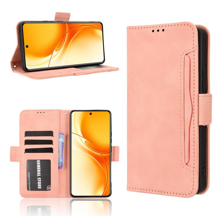 Skin Feel Calf Texture Card Slots Leather Phone Case, For Realme 16T 5G, For Realme C100i 4G / C100x 4G, For Realme C100 4G, For Realme C83 5G / P4 Lite 5G, For Realme P4 Power 5G, For Realme Note 80 4G, For Realme 16 5G, For Realme 16 Pro+ 5G         ...