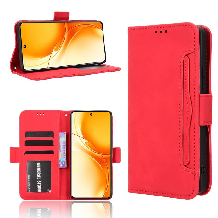 Skin Feel Calf Texture Card Slots Leather Phone Case, For Realme 16T 5G, For Realme C100i 4G / C100x 4G, For Realme C100 4G, For Realme C83 5G / P4 Lite 5G, For Realme P4 Power 5G, For Realme Note 80 4G, For Realme 16 5G, For Realme 16 Pro+ 5G         ...