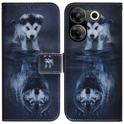 Coloured Drawing Flip Leather Phone Case, For Tecno Camon 30 4G / 30 5G CL6 CL7, For Tecno Spark 20 Pro+ 4G, For Tecno Spark 20 Pro, For Tecno Pova 5 Pro, For Tecno Pova Neo 3, For Tecno Camon 20 Premier 5G, For Tecno Camon 20 Pro 5G                   ...
