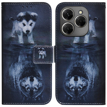 Coloured Drawing Flip Leather Phone Case, For Tecno Camon 30 4G / 30 5G CL6 CL7, For Tecno Spark 20 Pro+ 4G, For Tecno Spark 20 Pro, For Tecno Pova 5 Pro, For Tecno Pova Neo 3, For Tecno Camon 20 Premier 5G, For Tecno Camon 20 Pro 5G                   ...