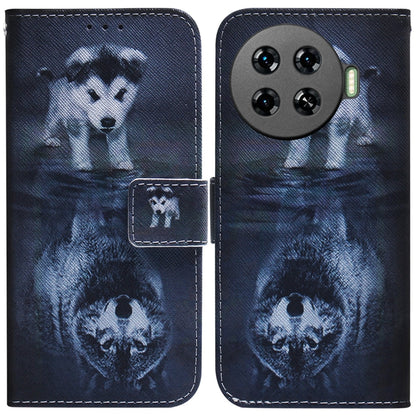 Coloured Drawing Flip Leather Phone Case, For Tecno Camon 30 4G / 30 5G CL6 CL7, For Tecno Spark 20 Pro+ 4G, For Tecno Spark 20 Pro, For Tecno Pova 5 Pro, For Tecno Pova Neo 3, For Tecno Camon 20 Premier 5G, For Tecno Camon 20 Pro 5G                   ...