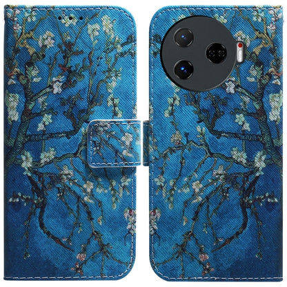 Coloured Drawing Flip Leather Phone Case, For Tecno Pop 10 / Spark Go 2 4G, For Tecno Pop 9 5G / Spark 30C 5G, For Tecno Camon 30S / Camon 30S Pro, For Tecno Spark 30C, For Tecno Spark Go 1 / Pop 9 Pro, For Tecno Camon 30 Premier 5G, For Tecno Pova 6 N...