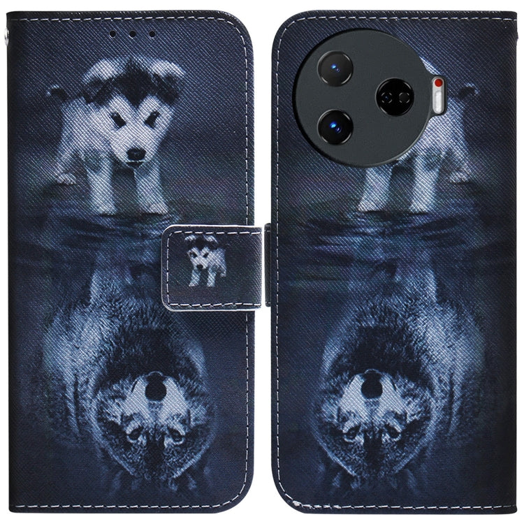 Coloured Drawing Flip Leather Phone Case, For Tecno Pop 10 / Spark Go 2 4G, For Tecno Pop 9 5G / Spark 30C 5G, For Tecno Camon 30S / Camon 30S Pro, For Tecno Spark 30C, For Tecno Spark Go 1 / Pop 9 Pro, For Tecno Camon 30 Premier 5G, For Tecno Pova 6 N...