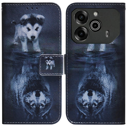 Coloured Drawing Flip Leather Phone Case, For Tecno Pop 10 / Spark Go 2 4G, For Tecno Pop 9 5G / Spark 30C 5G, For Tecno Camon 30S / Camon 30S Pro, For Tecno Spark 30C, For Tecno Spark Go 1 / Pop 9 Pro, For Tecno Camon 30 Premier 5G, For Tecno Pova 6 N...