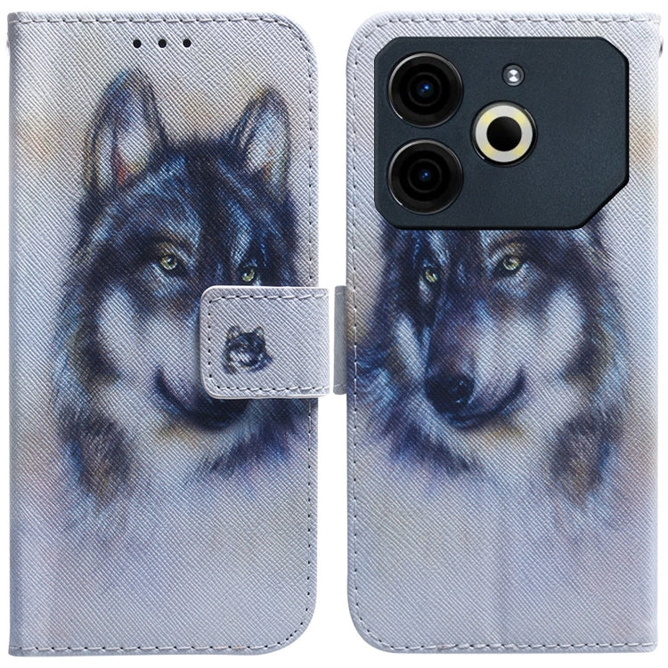 Coloured Drawing Flip Leather Phone Case, For Tecno Pop 10 / Spark Go 2 4G, For Tecno Pop 9 5G / Spark 30C 5G, For Tecno Camon 30S / Camon 30S Pro, For Tecno Spark 30C, For Tecno Spark Go 1 / Pop 9 Pro, For Tecno Camon 30 Premier 5G, For Tecno Pova 6 N...