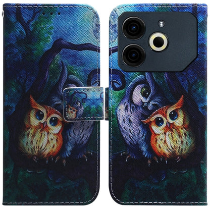 Coloured Drawing Flip Leather Phone Case, For Tecno Pop 10 / Spark Go 2 4G, For Tecno Pop 9 5G / Spark 30C 5G, For Tecno Camon 30S / Camon 30S Pro, For Tecno Spark 30C, For Tecno Spark Go 1 / Pop 9 Pro, For Tecno Camon 30 Premier 5G, For Tecno Pova 6 N...