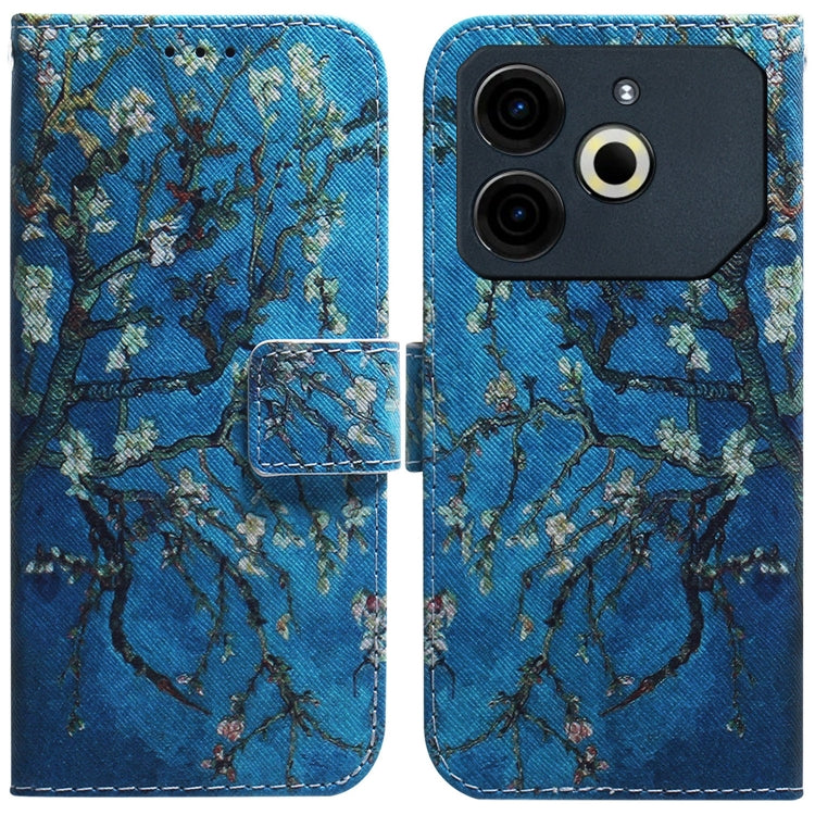 Coloured Drawing Flip Leather Phone Case, For Tecno Pop 10 / Spark Go 2 4G, For Tecno Pop 9 5G / Spark 30C 5G, For Tecno Camon 30S / Camon 30S Pro, For Tecno Spark 30C, For Tecno Spark Go 1 / Pop 9 Pro, For Tecno Camon 30 Premier 5G, For Tecno Pova 6 N...