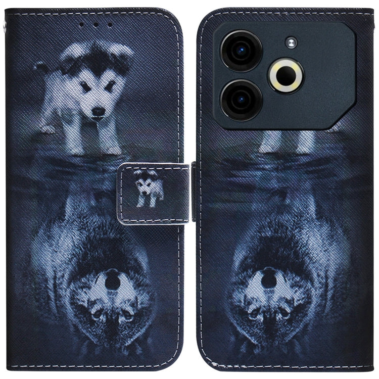 Coloured Drawing Flip Leather Phone Case, For Tecno Pop 10 / Spark Go 2 4G, For Tecno Pop 9 5G / Spark 30C 5G, For Tecno Camon 30S / Camon 30S Pro, For Tecno Spark 30C, For Tecno Spark Go 1 / Pop 9 Pro, For Tecno Camon 30 Premier 5G, For Tecno Pova 6 N...