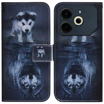 Coloured Drawing Flip Leather Phone Case, For Tecno Pop 10 / Spark Go 2 4G, For Tecno Pop 9 5G / Spark 30C 5G, For Tecno Camon 30S / Camon 30S Pro, For Tecno Spark 30C, For Tecno Spark Go 1 / Pop 9 Pro, For Tecno Camon 30 Premier 5G, For Tecno Pova 6 N...