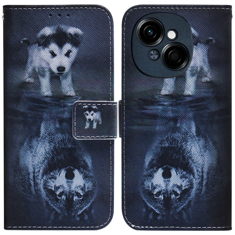 Coloured Drawing Flip Leather Phone Case, For Tecno Pop 10 / Spark Go 2 4G, For Tecno Pop 9 5G / Spark 30C 5G, For Tecno Camon 30S / Camon 30S Pro, For Tecno Spark 30C, For Tecno Spark Go 1 / Pop 9 Pro, For Tecno Camon 30 Premier 5G, For Tecno Pova 6 N...