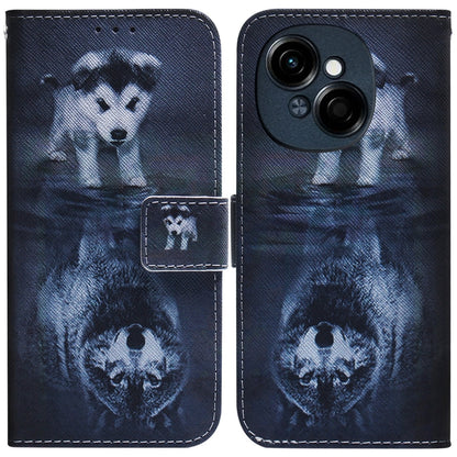Coloured Drawing Flip Leather Phone Case, For Tecno Pop 10 / Spark Go 2 4G, For Tecno Pop 9 5G / Spark 30C 5G, For Tecno Camon 30S / Camon 30S Pro, For Tecno Spark 30C, For Tecno Spark Go 1 / Pop 9 Pro, For Tecno Camon 30 Premier 5G, For Tecno Pova 6 N...