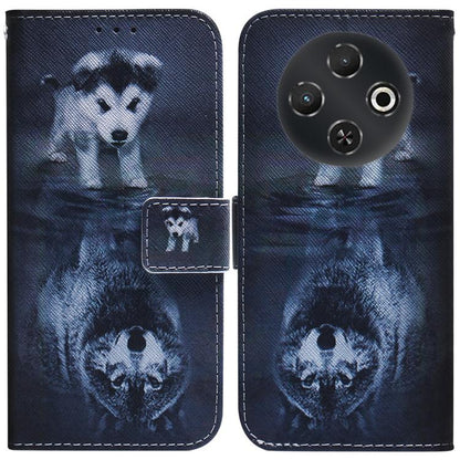 Coloured Drawing Flip Leather Phone Case, For Tecno Pop 10 / Spark Go 2 4G, For Tecno Pop 9 5G / Spark 30C 5G, For Tecno Camon 30S / Camon 30S Pro, For Tecno Spark 30C, For Tecno Spark Go 1 / Pop 9 Pro, For Tecno Camon 30 Premier 5G, For Tecno Pova 6 N...