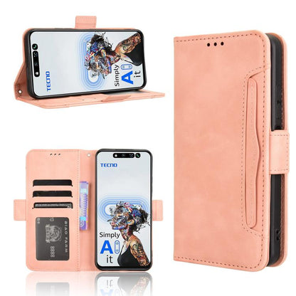 Skin Feel Calf Texture Card Slots Leather Phone Case, For Tecno Camon 40 4G, For Tecno Camon 30S 4G / 30S Pro 4G, For Tecno Pova 6 Neo 5G / Spark 30 5G, For Tecno Spark 30 Pro 4G, For Tecno Spark 30 4G, For Tecno Spark Go 1 / Pop 9 / Spark Go 2025     ...