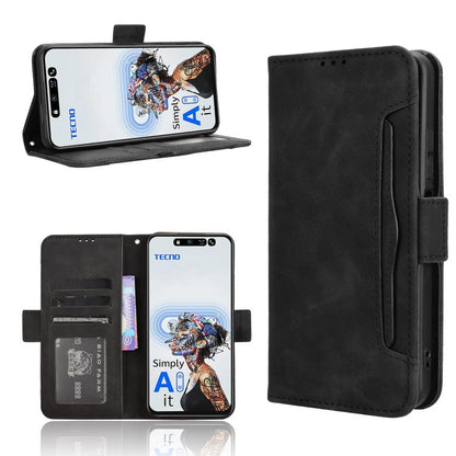 Skin Feel Calf Texture Card Slots Leather Phone Case, For Tecno Camon 40 4G, For Tecno Camon 30S 4G / 30S Pro 4G, For Tecno Pova 6 Neo 5G / Spark 30 5G, For Tecno Spark 30 Pro 4G, For Tecno Spark 30 4G, For Tecno Spark Go 1 / Pop 9 / Spark Go 2025     ...