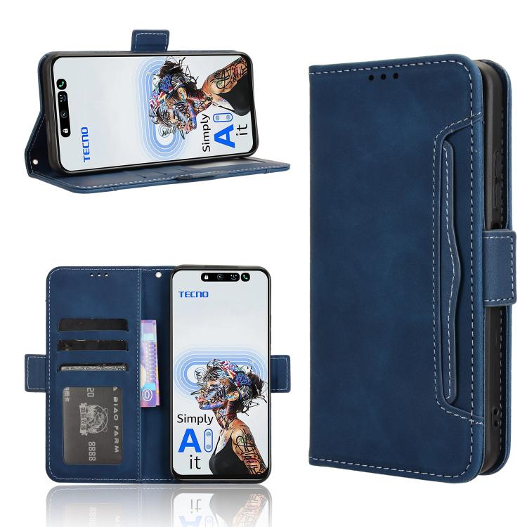 Skin Feel Calf Texture Card Slots Leather Phone Case, For Tecno Camon 40 4G, For Tecno Camon 30S 4G / 30S Pro 4G, For Tecno Pova 6 Neo 5G / Spark 30 5G, For Tecno Spark 30 Pro 4G, For Tecno Spark 30 4G, For Tecno Spark Go 1 / Pop 9 / Spark Go 2025     ...