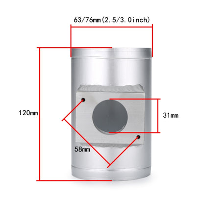 XH-UN601 Car Modified Engine Air Flow Meter Flange Intake Sensor Base for Mitsubishi Lancer, 63mm, 76mm