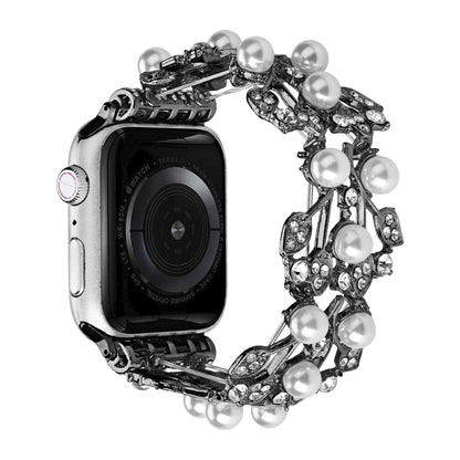 Four-leaf Bead Metal Watch Band, For Apple Watch Series 10 46mm, For Apple Watch Series 10 42mm, For Apple Watch SE 2023 44mm, For Apple Watch SE 2023 40mm, For Apple Watch Ultra 2 49mm, For Apple Watch 9 45mm, For Apple Watch 9 41mm�������������������...