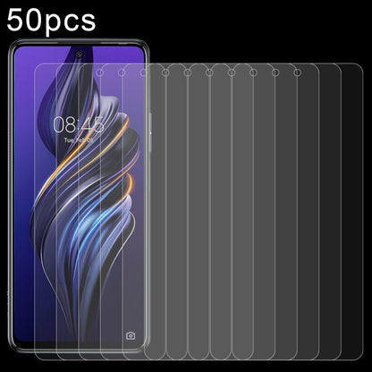 50pcs 0.26mm 9H 2.5D Tempered Glass Film, For TECNO Pova 5 4G, For TECNO Pova Neo 3, For TECNO camon 18T