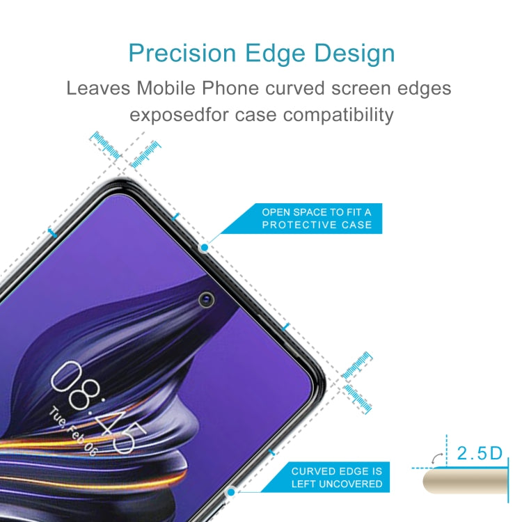 50pcs 0.26mm 9H 2.5D Tempered Glass Film, For TECNO Pova 5 4G, For TECNO Pova Neo 3, For TECNO camon 18T