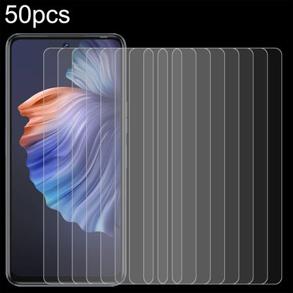 50pcs 0.26mm 9H 2.5D Tempered Glass Film, For TECNO Pova 5 4G, For TECNO Pova Neo 3, For TECNO camon 18T