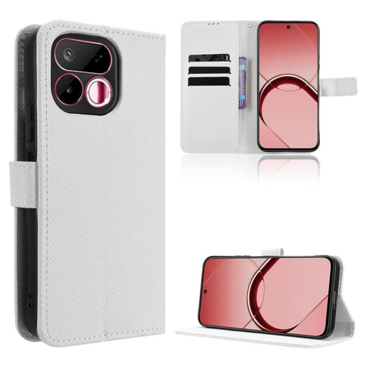 Diamond Texture Leather Phone Case, For Realme 16T 5G, For Realme C100i 4G / C100x 4G, For Realme C100 4G, For Realme C83 5G / P4 Lite 5G, For Realme P4 Power 5G, For Realme Note 80 4G, For Realme 16 5G, For Realme 16 Pro+ 5G, For Realme 16 Pro 5G