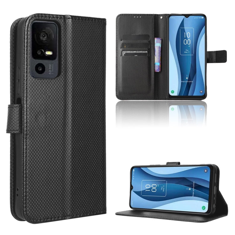 Coque de téléphone en cuir texturé diamant, Pour TCL 40 NxtPaper 4G, Pour TCL 40 XE 5G, Pour TCL 40 XL, Pour TCL ION X