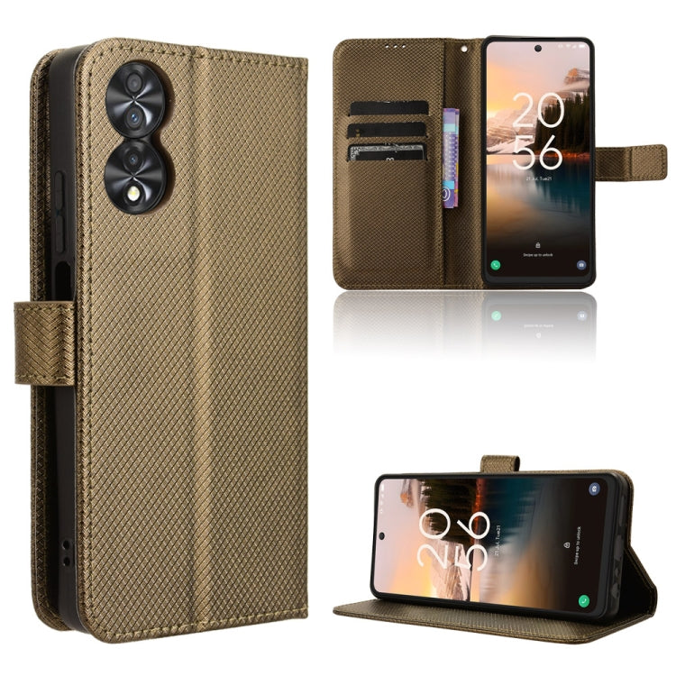 Coque de téléphone en cuir texturé diamant, Pour TCL 40 NxtPaper 4G, Pour TCL 40 XE 5G, Pour TCL 40 XL, Pour TCL ION X