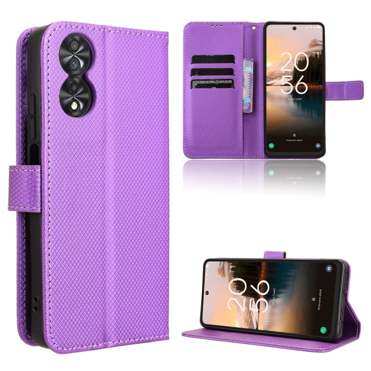 Coque de téléphone en cuir texturé diamant, Pour TCL 40 NxtPaper 4G, Pour TCL 40 XE 5G, Pour TCL 40 XL, Pour TCL ION X