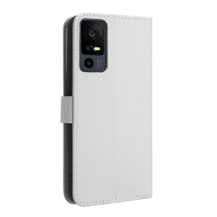 Coque de téléphone en cuir texturé diamant, Pour TCL 40 NxtPaper 4G, Pour TCL 40 XE 5G, Pour TCL 40 XL, Pour TCL ION X
