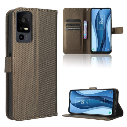 Coque de téléphone en cuir texturé diamant, Pour TCL 40 NxtPaper 4G, Pour TCL 40 XE 5G, Pour TCL 40 XL, Pour TCL ION X