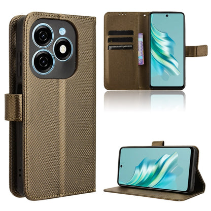 Diamond Texture Leather Phone Case, For Tecno Camon 40 4G, For Tecno Camon 30S 4G / 30S Pro 4G, For Tecno Pova 6 Neo 5G / Spark 30 5G, For Tecno Spark 30 Pro 4G, For Tecno Spark 30 4G, For Tecno Spark Go 1 / Pop 9 / Spark Go 2025, For Tecno Spark 30C 4...