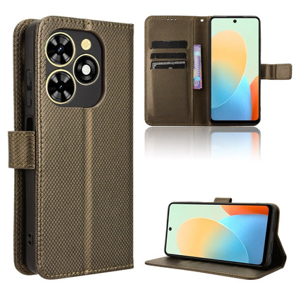 Diamond Texture Leather Phone Case, For Tecno Camon 40 4G, For Tecno Camon 30S 4G / 30S Pro 4G, For Tecno Pova 6 Neo 5G / Spark 30 5G, For Tecno Spark 30 Pro 4G, For Tecno Spark 30 4G, For Tecno Spark Go 1 / Pop 9 / Spark Go 2025, For Tecno Spark 30C 4...