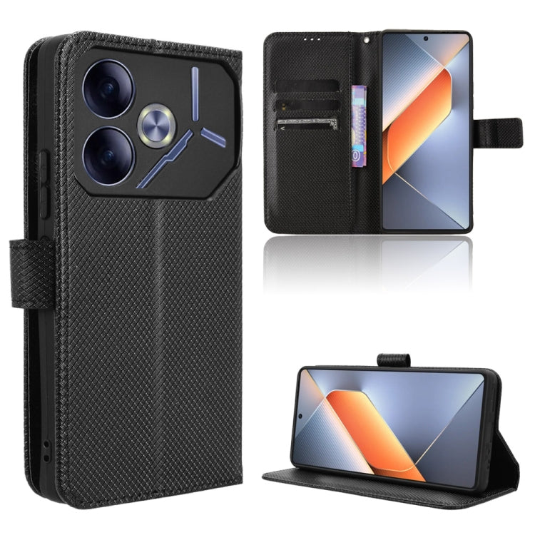 Diamond Texture Leather Phone Case, For Tecno Camon 40 4G, For Tecno Camon 30S 4G / 30S Pro 4G, For Tecno Pova 6 Neo 5G / Spark 30 5G, For Tecno Spark 30 Pro 4G, For Tecno Spark 30 4G, For Tecno Spark Go 1 / Pop 9 / Spark Go 2025, For Tecno Spark 30C 4...