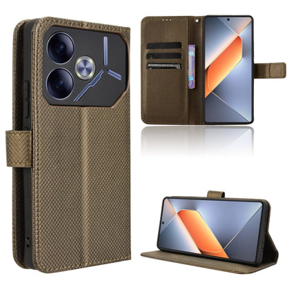 Diamond Texture Leather Phone Case, For Tecno Camon 40 4G, For Tecno Camon 30S 4G / 30S Pro 4G, For Tecno Pova 6 Neo 5G / Spark 30 5G, For Tecno Spark 30 Pro 4G, For Tecno Spark 30 4G, For Tecno Spark Go 1 / Pop 9 / Spark Go 2025, For Tecno Spark 30C 4...