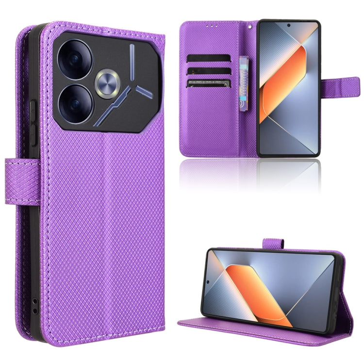 Diamond Texture Leather Phone Case, For Tecno Camon 40 4G, For Tecno Camon 30S 4G / 30S Pro 4G, For Tecno Pova 6 Neo 5G / Spark 30 5G, For Tecno Spark 30 Pro 4G, For Tecno Spark 30 4G, For Tecno Spark Go 1 / Pop 9 / Spark Go 2025, For Tecno Spark 30C 4...