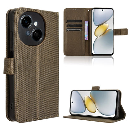 Diamond Texture Leather Phone Case, For Tecno Camon 40 4G, For Tecno Camon 30S 4G / 30S Pro 4G, For Tecno Pova 6 Neo 5G / Spark 30 5G, For Tecno Spark 30 Pro 4G, For Tecno Spark 30 4G, For Tecno Spark Go 1 / Pop 9 / Spark Go 2025, For Tecno Spark 30C 4...
