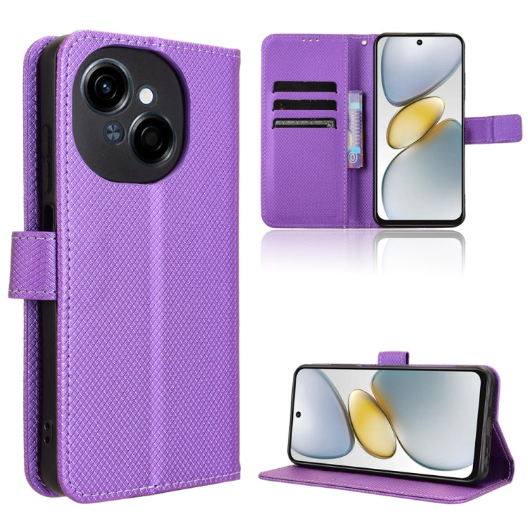 Diamond Texture Leather Phone Case, For Tecno Camon 40 4G, For Tecno Camon 30S 4G / 30S Pro 4G, For Tecno Pova 6 Neo 5G / Spark 30 5G, For Tecno Spark 30 Pro 4G, For Tecno Spark 30 4G, For Tecno Spark Go 1 / Pop 9 / Spark Go 2025, For Tecno Spark 30C 4...