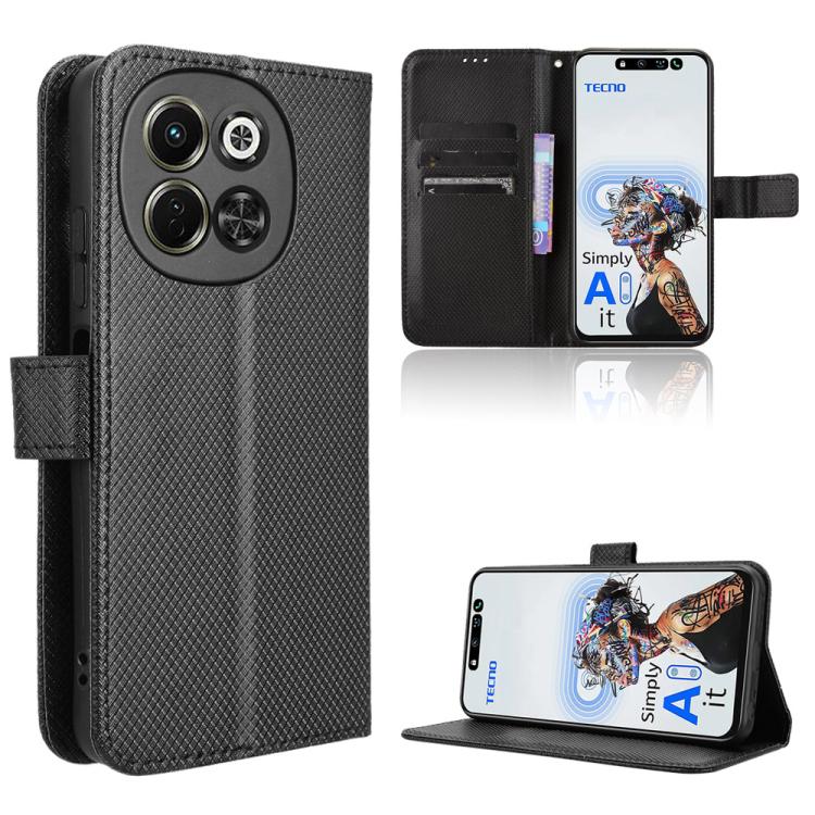 Diamond Texture Leather Phone Case, For Tecno Camon 40 4G, For Tecno Camon 30S 4G / 30S Pro 4G, For Tecno Pova 6 Neo 5G / Spark 30 5G, For Tecno Spark 30 Pro 4G, For Tecno Spark 30 4G, For Tecno Spark Go 1 / Pop 9 / Spark Go 2025, For Tecno Spark 30C 4...