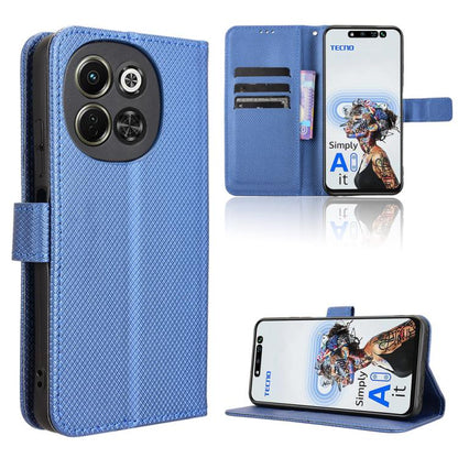 Diamond Texture Leather Phone Case, For Tecno Camon 40 4G, For Tecno Camon 30S 4G / 30S Pro 4G, For Tecno Pova 6 Neo 5G / Spark 30 5G, For Tecno Spark 30 Pro 4G, For Tecno Spark 30 4G, For Tecno Spark Go 1 / Pop 9 / Spark Go 2025, For Tecno Spark 30C 4...
